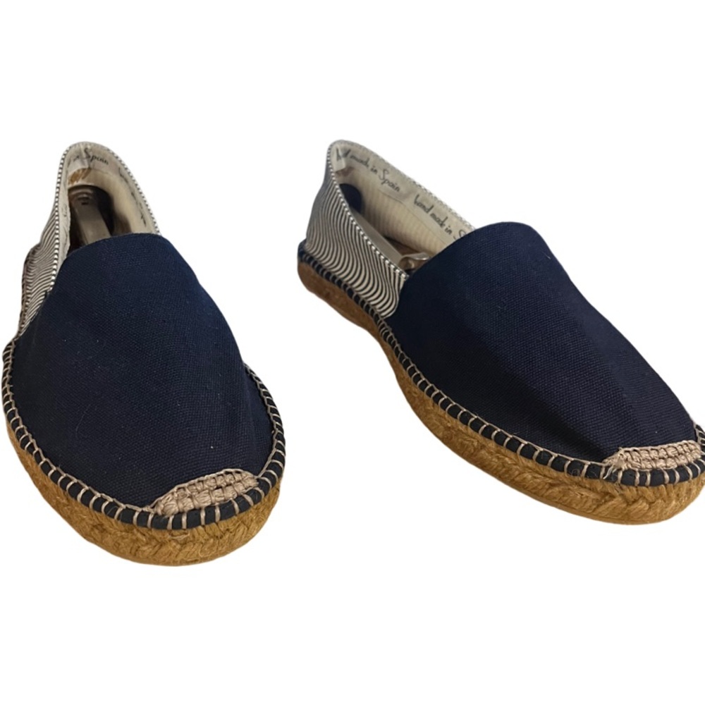 Viscata Spain Blue Tip Sitges Canvas Espadrilles HAND MADE NEW